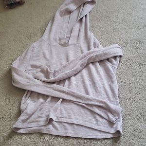 Dusty bubble gum pink cropped hoodie
